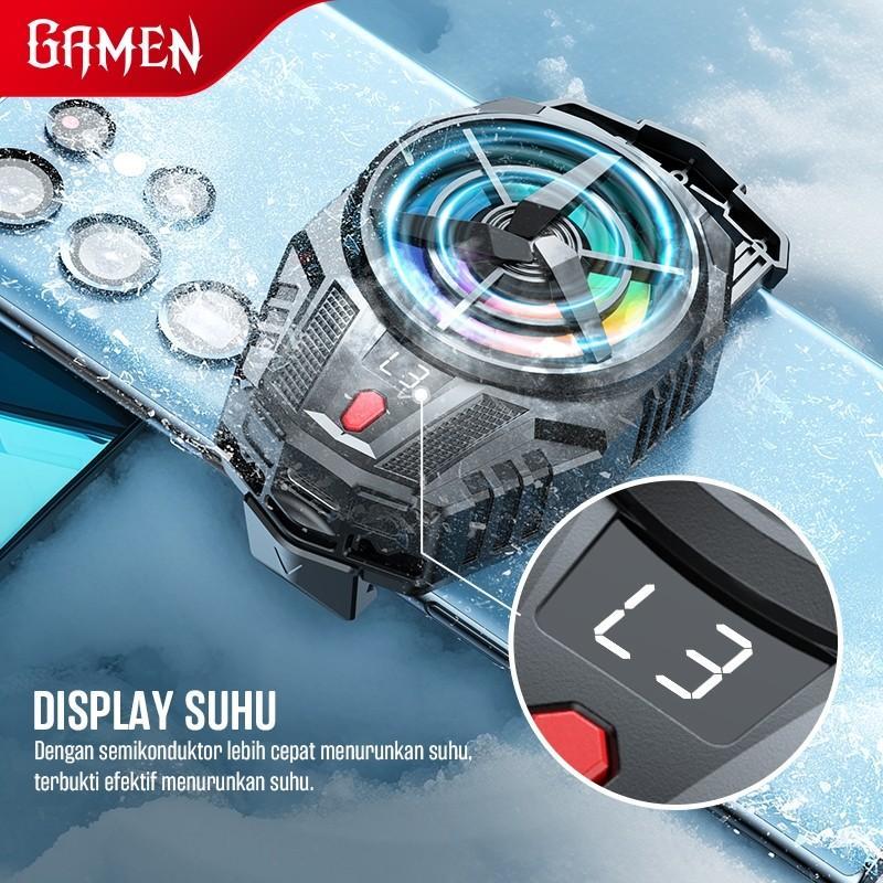 Gamen GMR10 / GMR-10 Fan Cooler Phone Cooler Radiator Pendingin HP Cooling Fan Gaming With RGB Lightning - Gambar 2