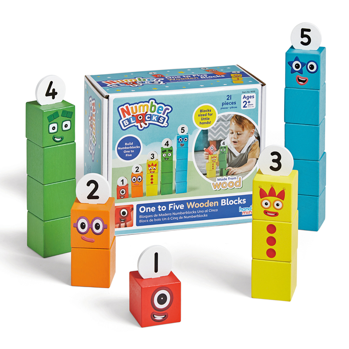 Numberblocks One to Five Wooden Blocks Educational Counting & Stacking ...