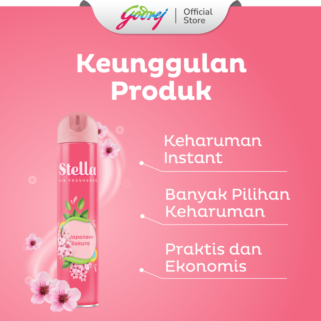 Stella Aerosol Japanese Sakura 175ml - Gambar 2
