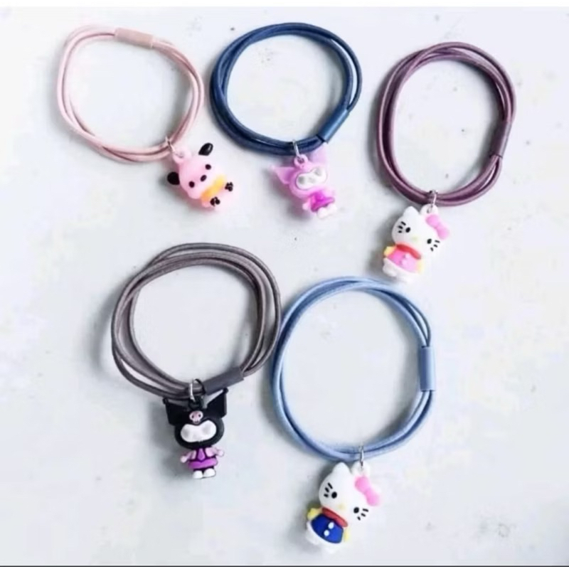 Gelang Tali 2IN1 Ikat Rambut Sanrio Kuromi Anak