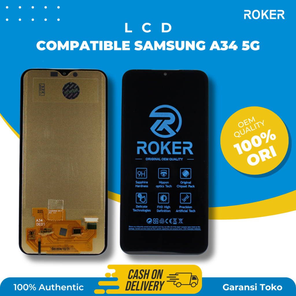 ROKER LCD TOUCHSCREEN SAMSUNG A34 5G/ A346 TS FULLSET BY ROKER