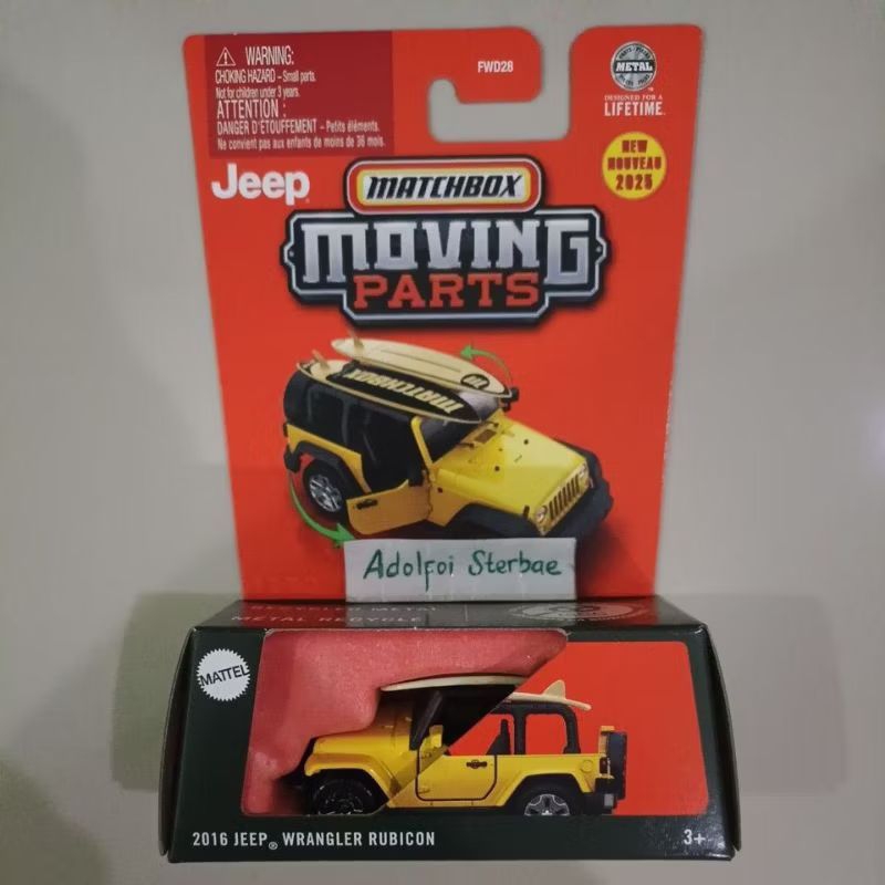 2016 Jeep Wrangler Rubicon * Gelb * 2025 Matchbox Moving Parts