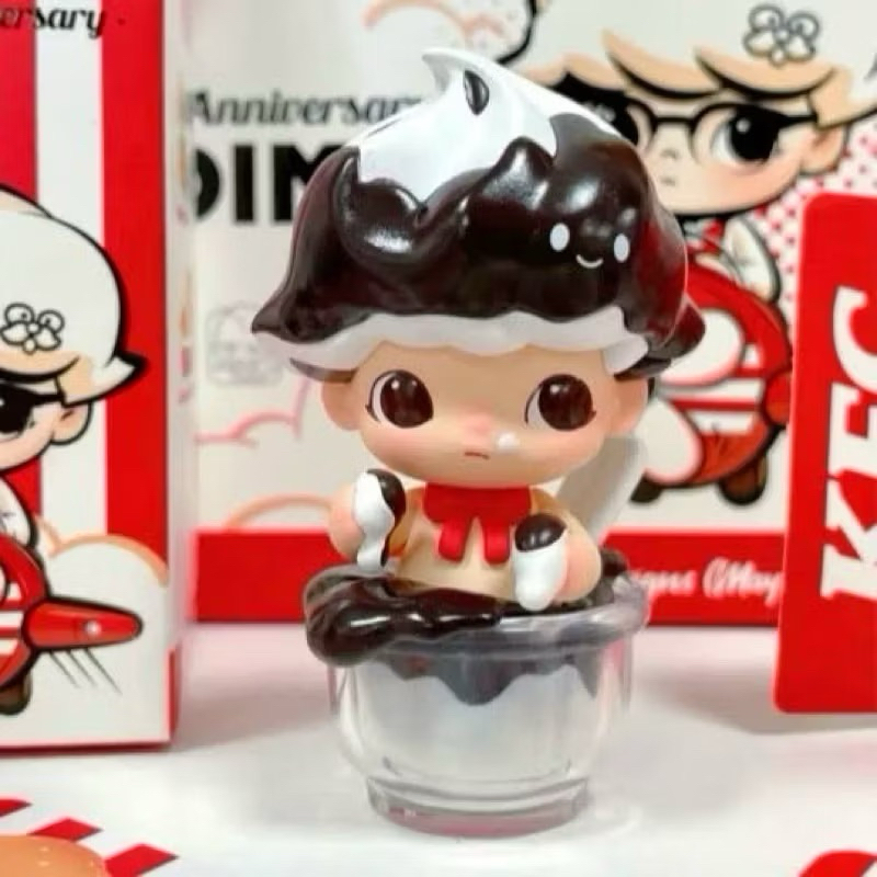 Pop MART X dimoo kfc Figure dimoo kfc - sundae Limited Series Blindbox ...