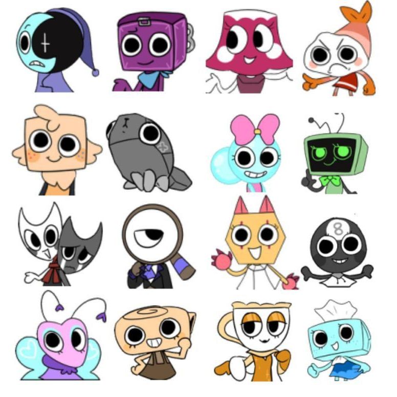 DANDYS WORLD Roblox STICKER sheet Set of 16pcs ASTRO TISHA GOOB BOXTEN ...