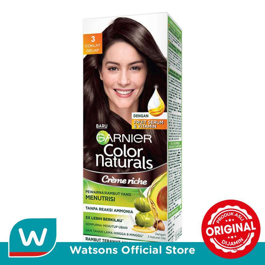 Garnier Color Naturals Crème 3 Dark Brown - Gambar 2