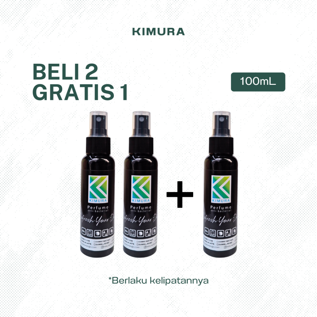 KIMURA - Parfum Sepatu Helm Anti Bau & Bakteri Beli 2 Gratis 1 100mL