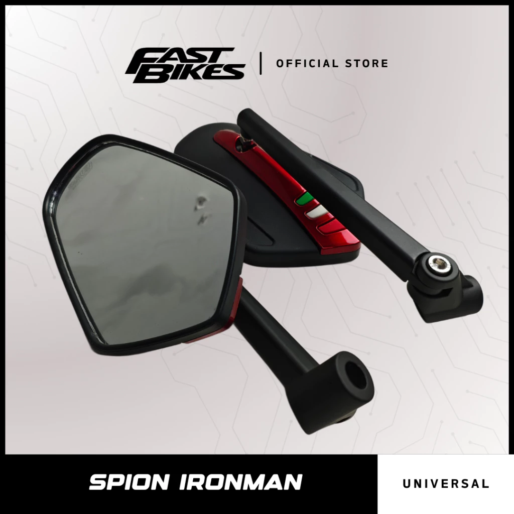 Fastbikes - Kaca Spion Motor Full Cnc Model Iron Man Italy Universal 3325 - Gambar 2
