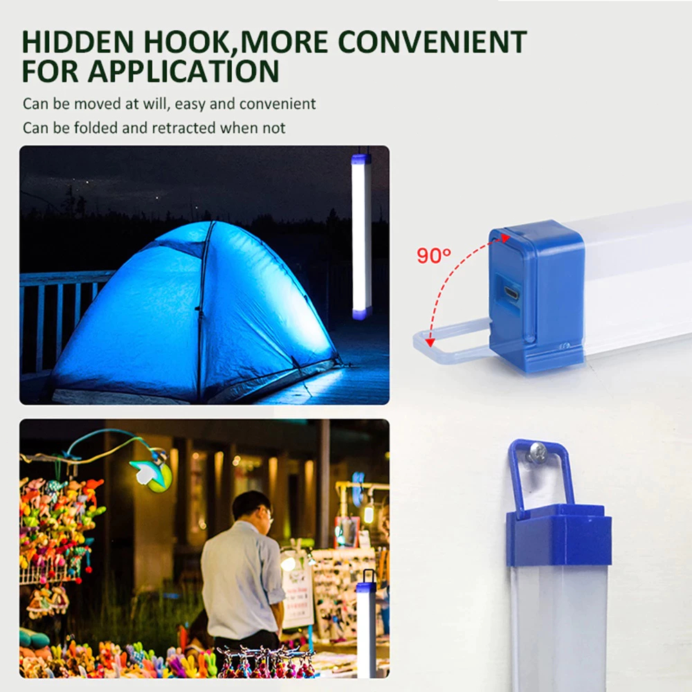 LAMPU EMERGENCY LED LAMPU NEON DARURAT LED PANJANG T7 USB BOLAM LET PORTABLE LAMPU BELAJAR USB LAMPU - Gambar 3