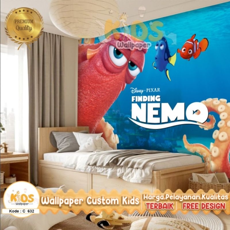 Nemo Theme Custom 3D Wall Wallpaper | Animal Animation | Wallpaper ...