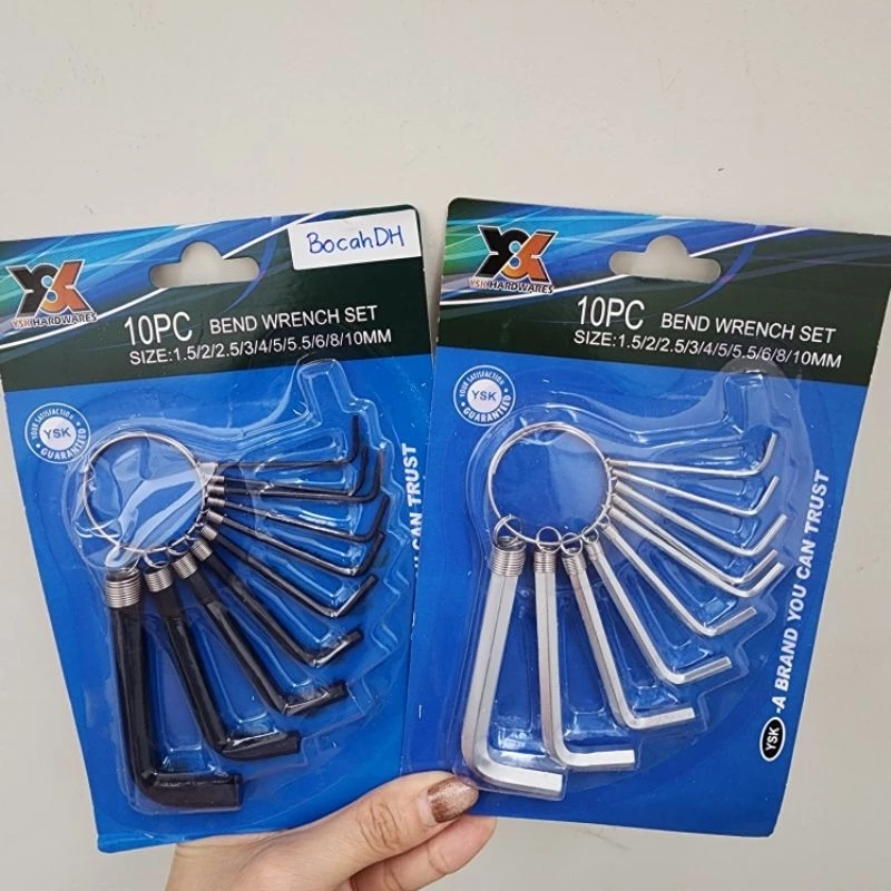 KUNCI L SET 10 PCS VICO PUTIH HITAM