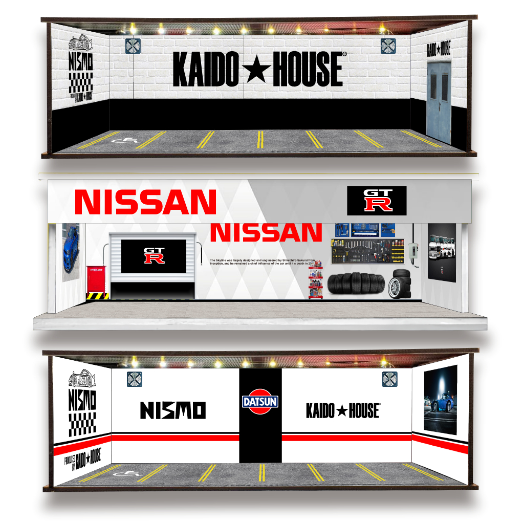 ☆ 1/64 Garage Item M Preorder] MoreArt 1:64 STEEL FRAME GARAGE PARKING LOT SCENE