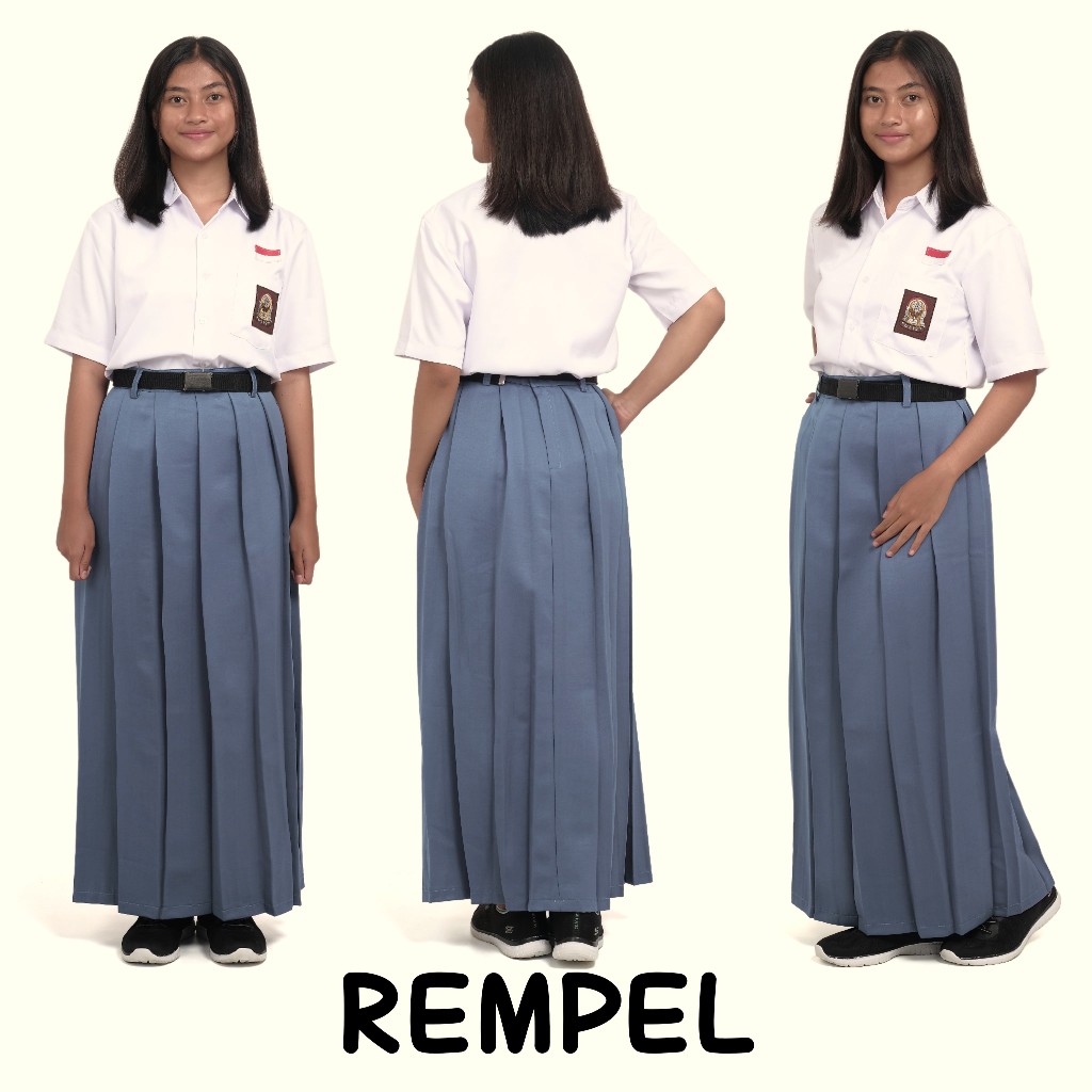 ROK KEMEJA SERAGAM SEKOLAH SMA MA REMAJA 2 MODEL - MODEL REMPEL LIPIT ; MODEL BAPING - Gambar 3