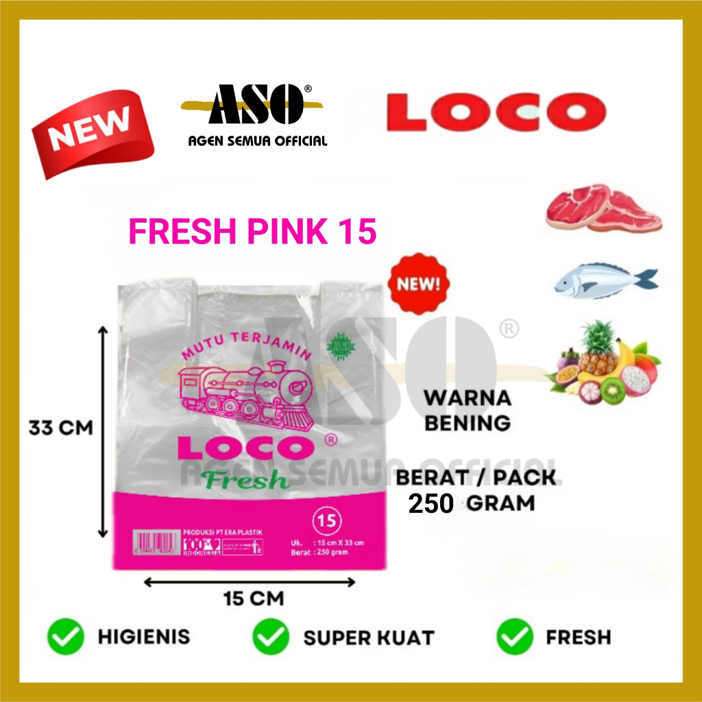 Kantong Plastik LOCO FRESH HD bening kresik daging sayur buah banyak varian NEW PROMO !!! - Gambar 4