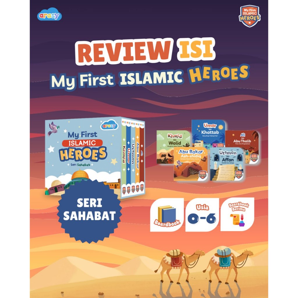 Mini Boardbook My First Islamic Heroes Friends Series (1 Set Contains 5 ...