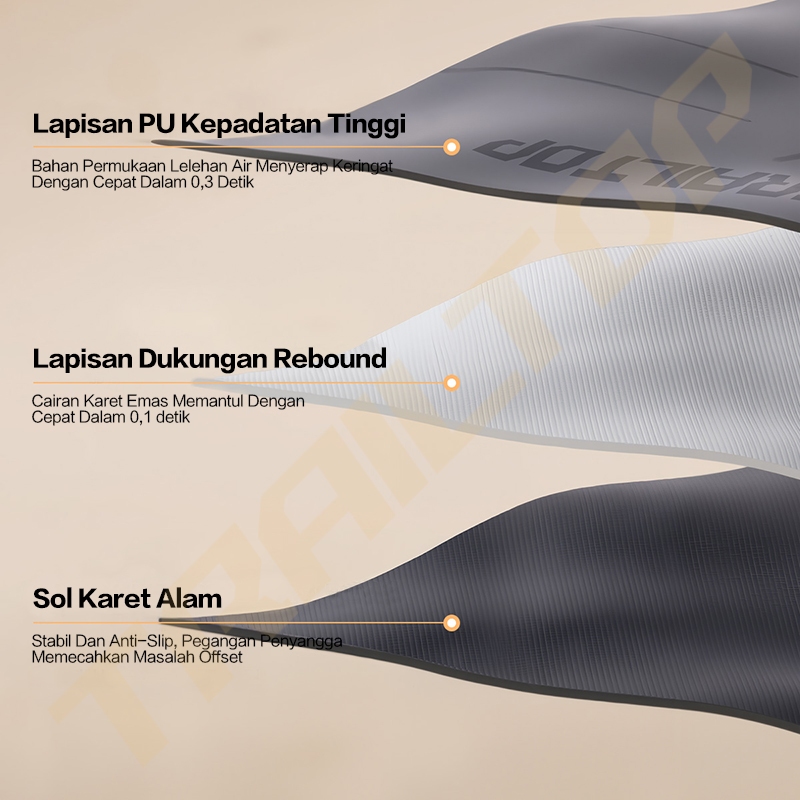 TrailTop Matras Yoga Premium Olahraga TPE Yoga Mat Tebal 6/8 mm Banyak Warna Yang Bisa Dipilih - Gambar 4