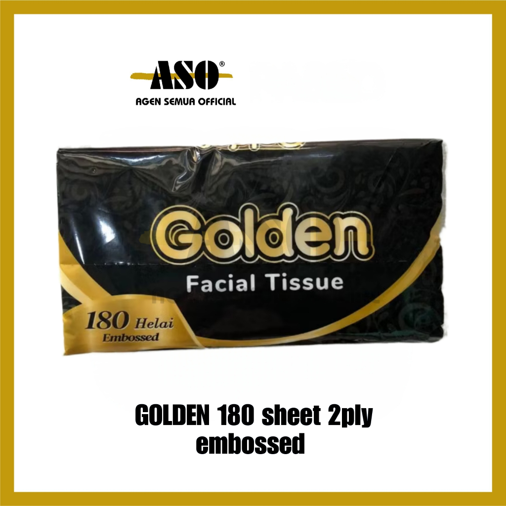 Tisu Tissue GOLDEN 180 Sheet 2ply Embossed PROMO !!!