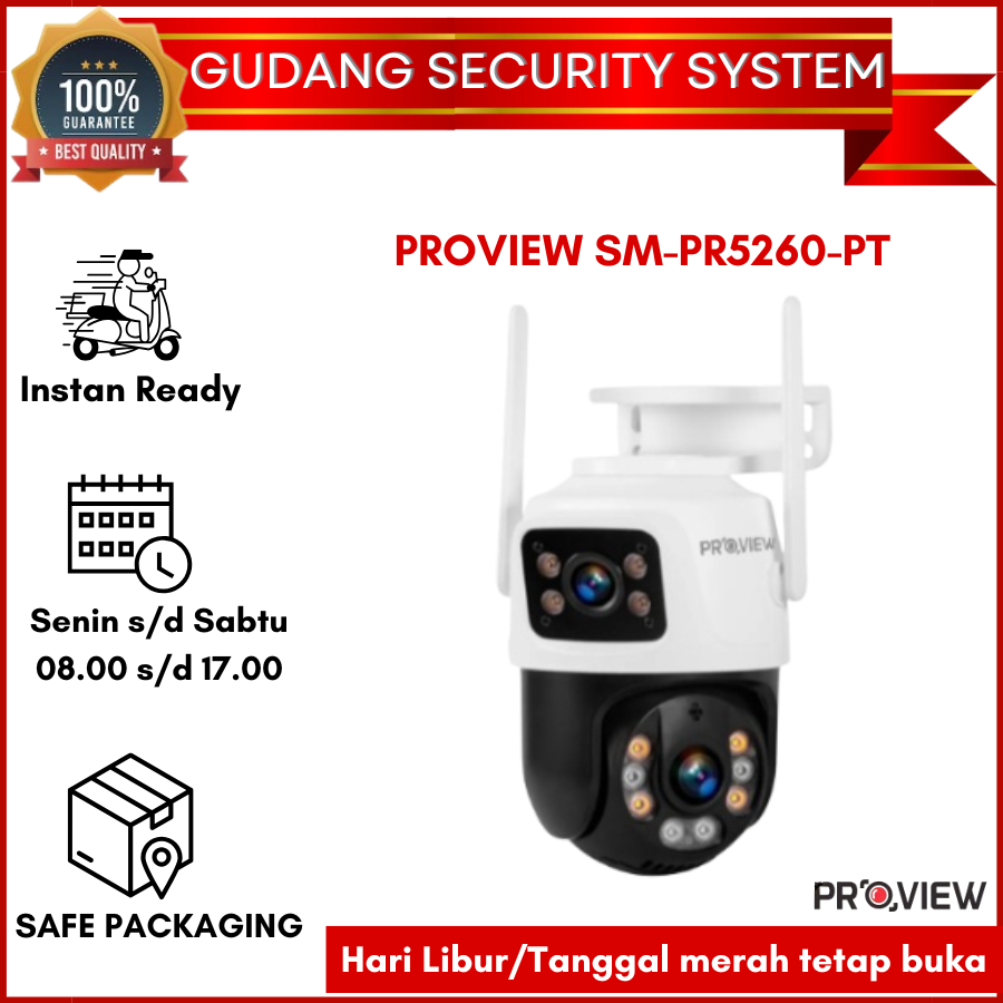PROVIEW IP CAMERA SM-PR5260-PT CAMERA OUTDOOR DUAL LENS WIRELESS WIFI ...
