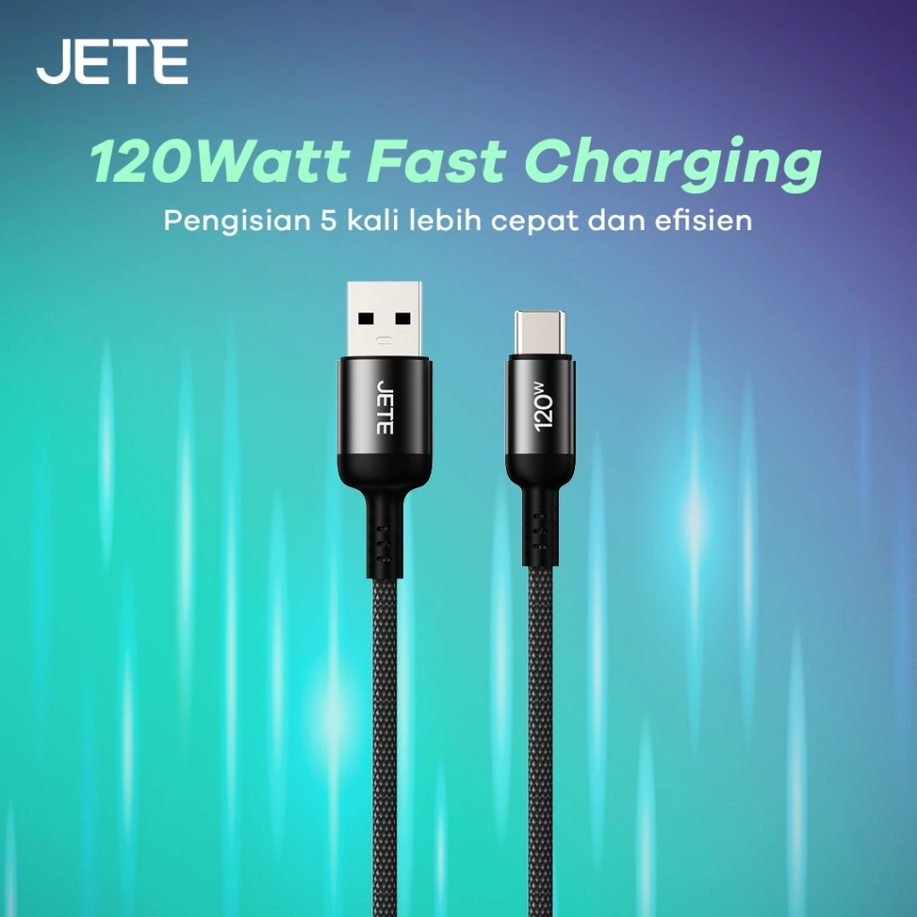 Kabel Data JETE CX18 USB to Type C 120W Magnetic Self Winding Super Fast Charging- Garansi 2 Tahun - Gambar 3