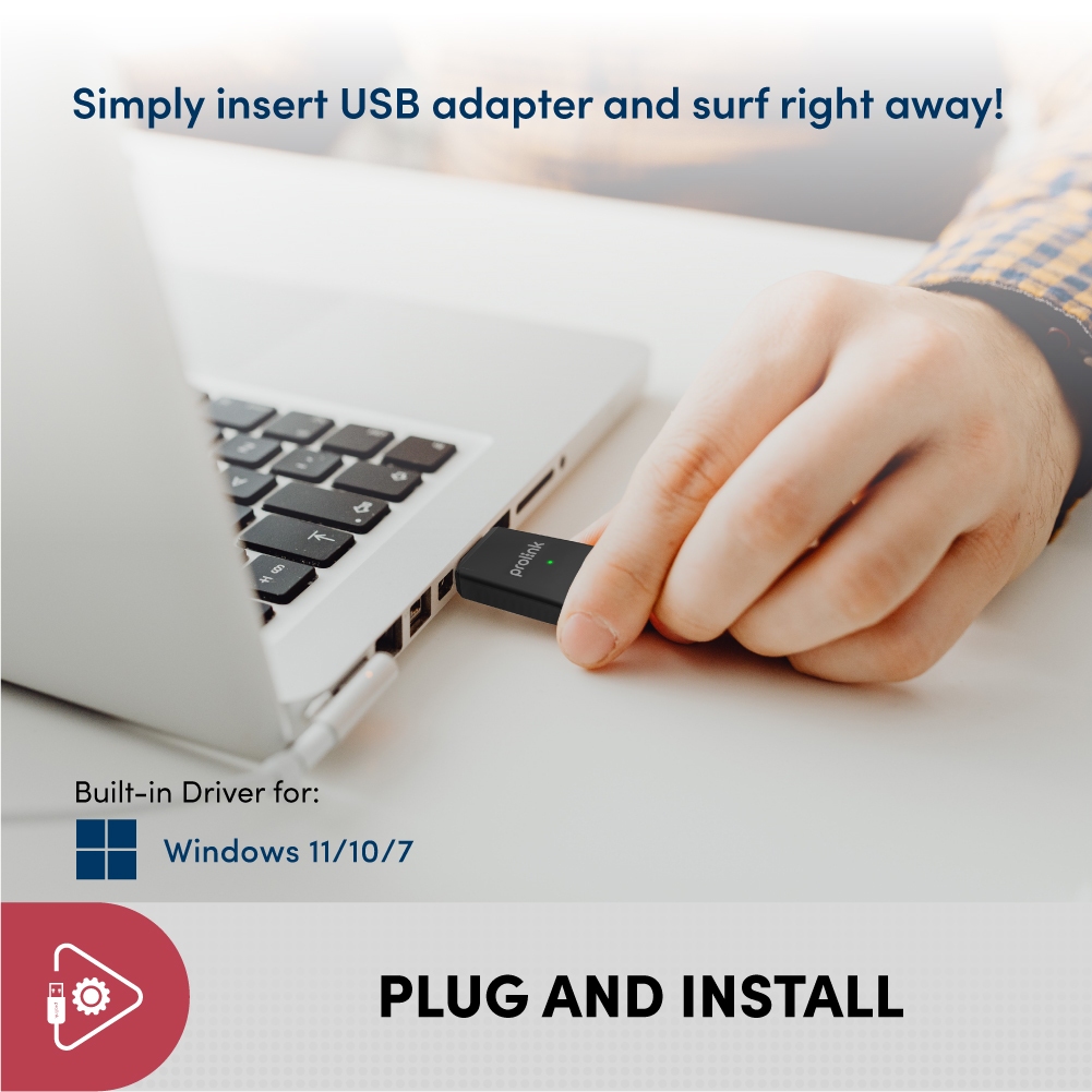 Prolink AX900 AX1800 USB Wifi 6 Adapter Wireless Dual-Band Dongle - Gambar 3