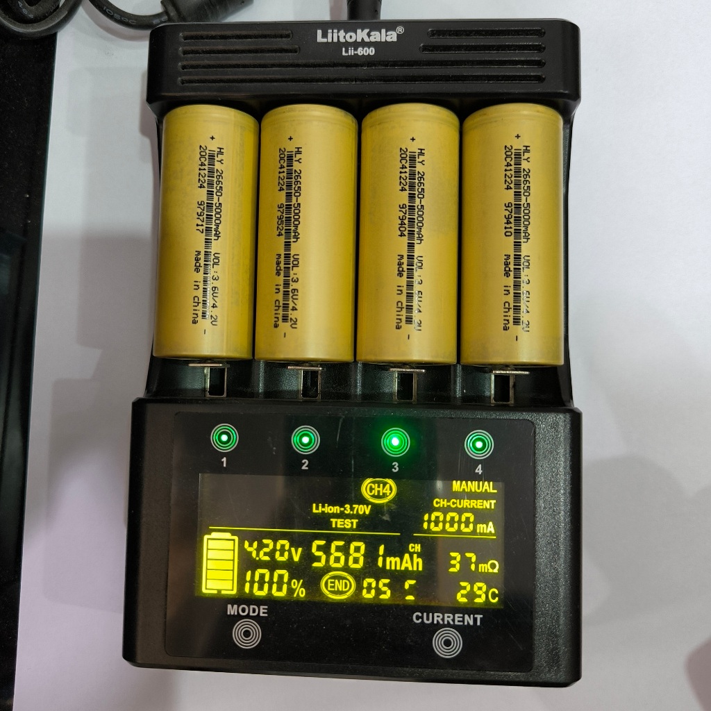 BATERAI 26650 HLY 3,7VOLT 5000MAH AUTHENTIC REAL KAPASITAS - Gambar 2