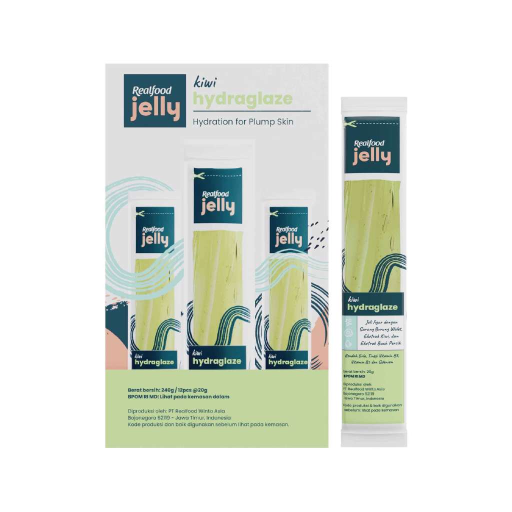 BUY 12 GET 12 Realfood Jelly Kiwi Sarang Burung Walet dengan Omega 3, Omega 6, Vitamin B3 dan B5 - Gambar 3