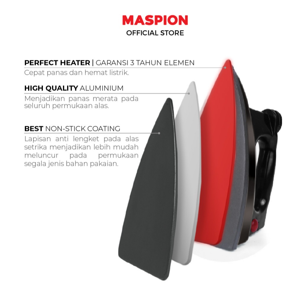 Maspion Setrika Automatic Iron HA-90 Blackberry - Gambar 2