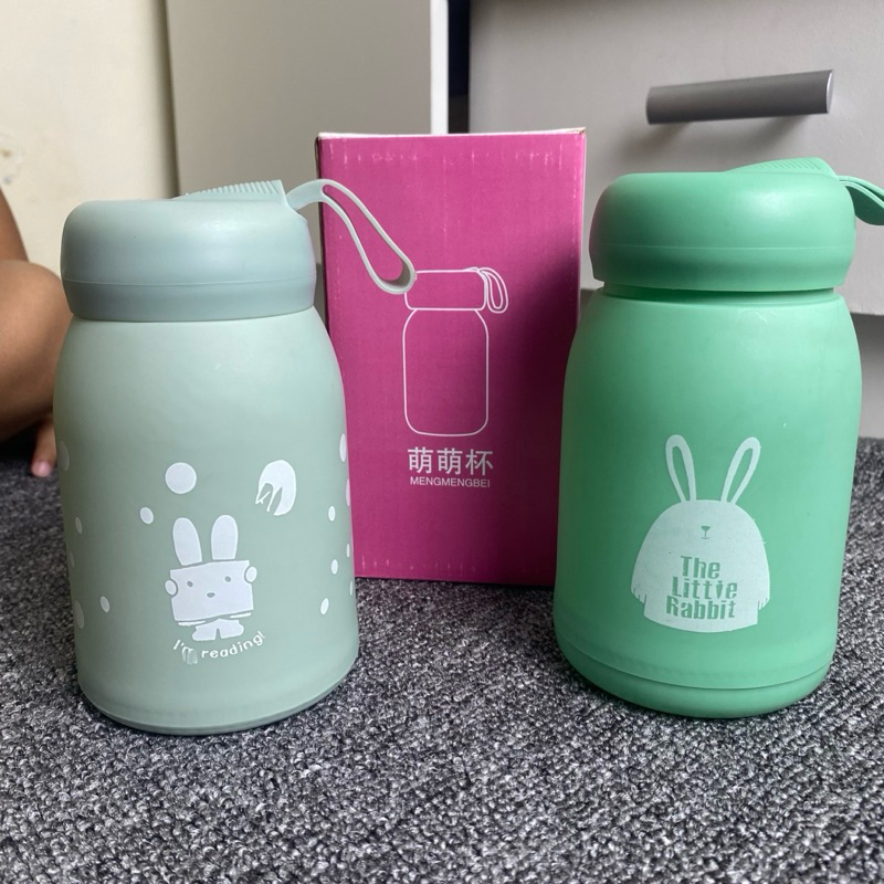 2 RABBIT GLASS DRINKING BOTTLES 330 BOTTLES CHILDREN'S AND ADULTS'ML ...