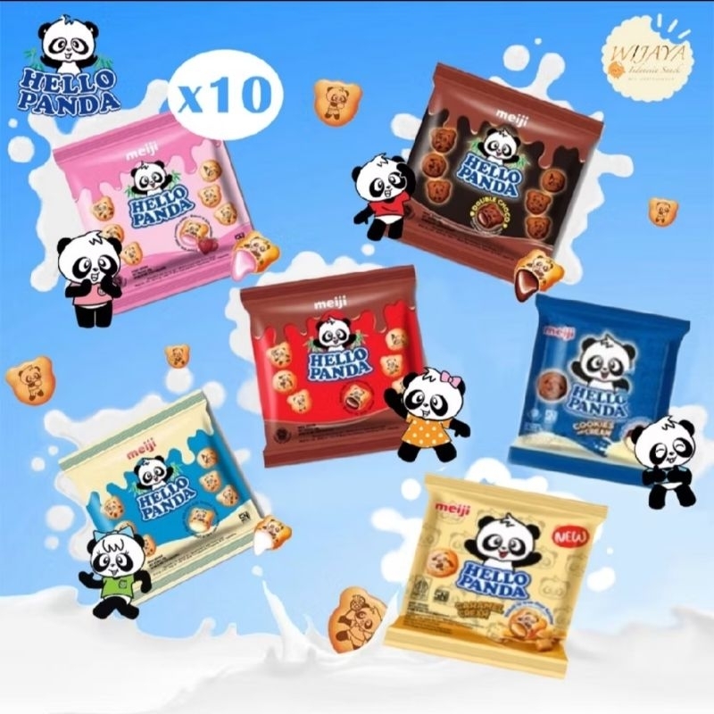 Meiji Hello Panda Renceng Renteng 1 Ball Contains 10pcs All Variants ...