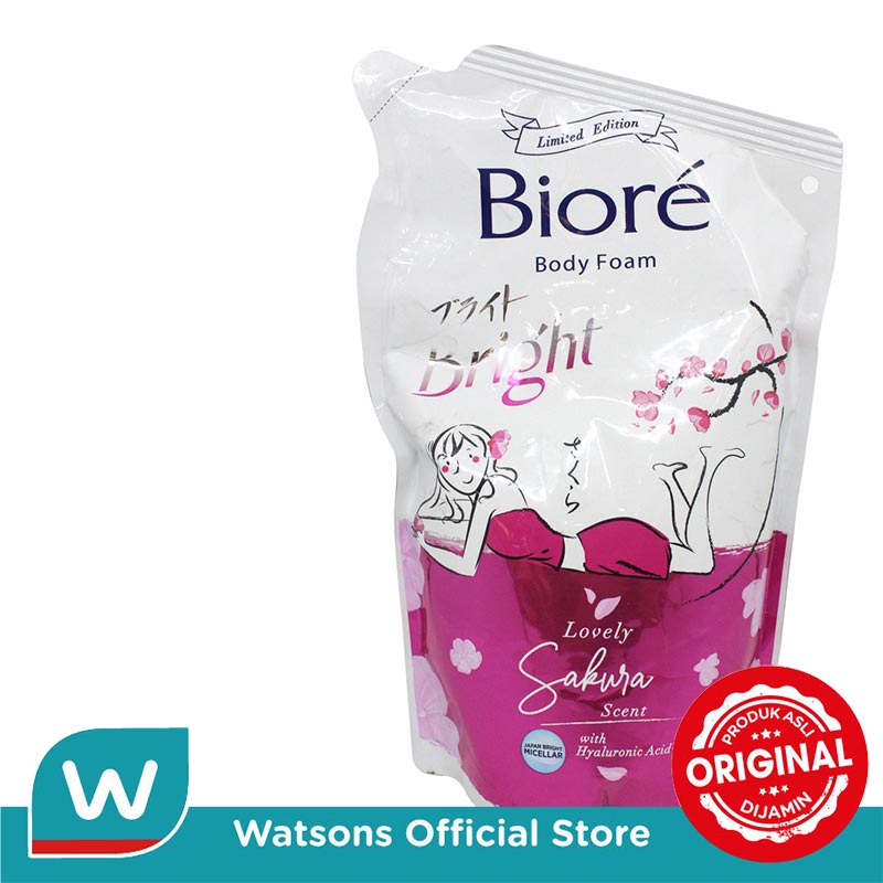 Biore Body Foam Lovely Cherry Sakura Refill 450ml - Gambar 3