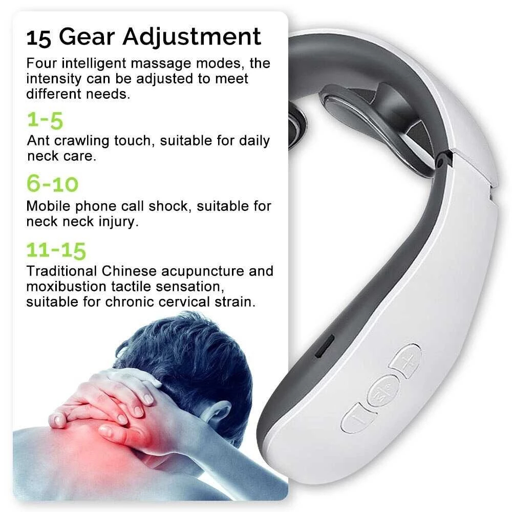 【BIG.ST88】 Alat Pijat Cervical Neck Massage Alat Pijat Leher Electric Meredakan Otot Leher Alat Pijat Leher Elektrik 6 Mode Kesehatan Neck Massage Kecantikan Rechargeable - Gambar 3