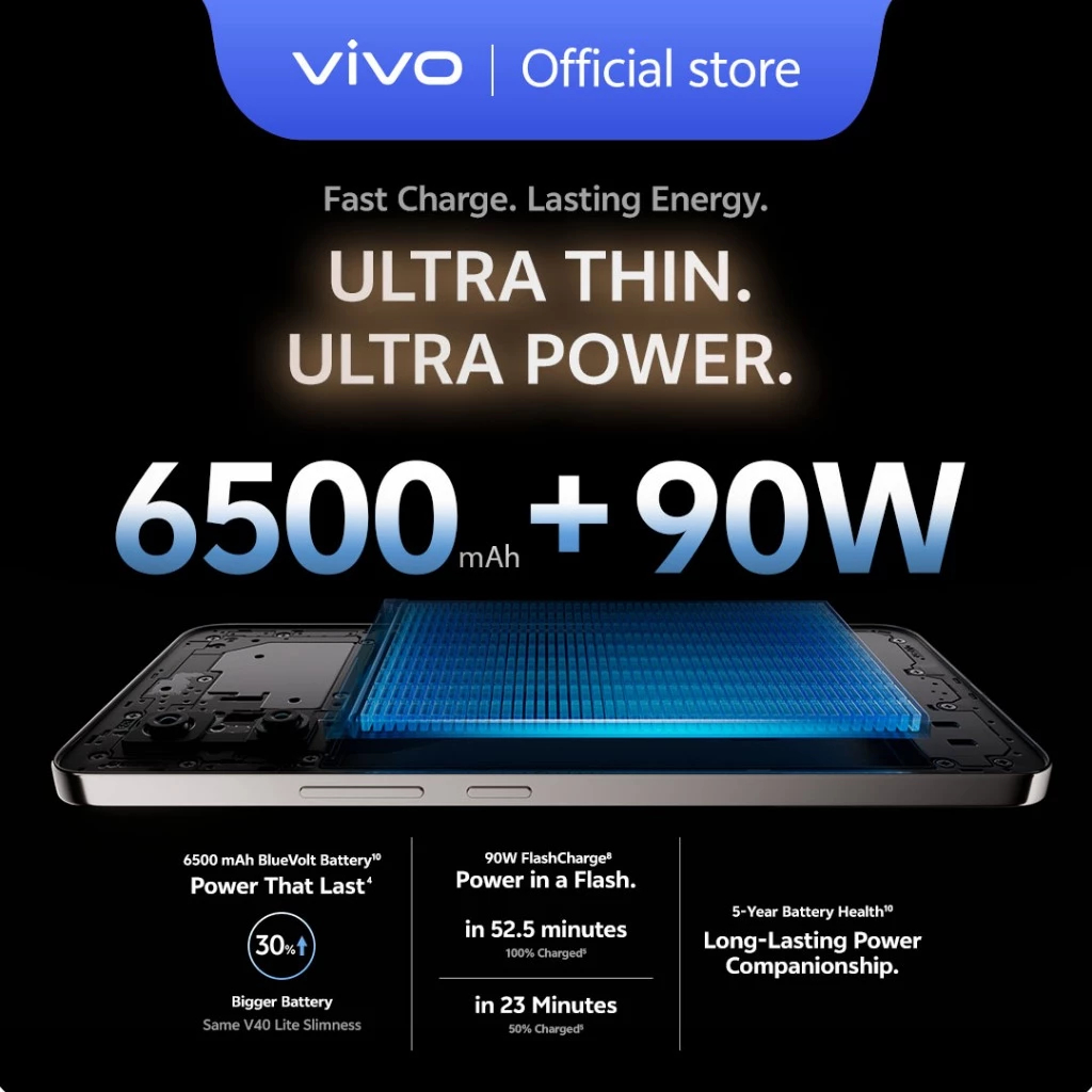 Vivo V50 Lite 5G 8+256GB [+12GB Extended RAM] Original Garansi Resmi 1 Tahun Vivo Indonesia - Gambar 4