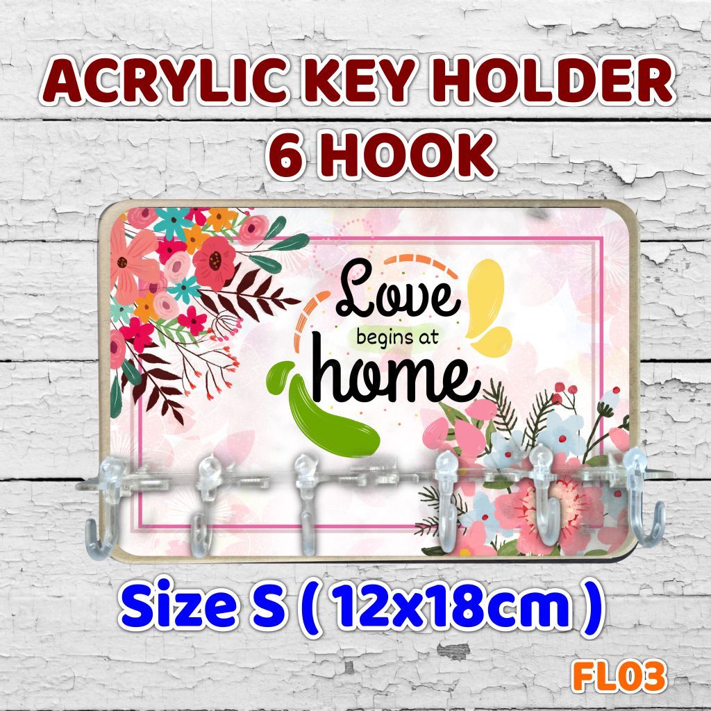 Acrylic Key Holder Key Organizer Unique Key Hanging Holder Wall Decor ...