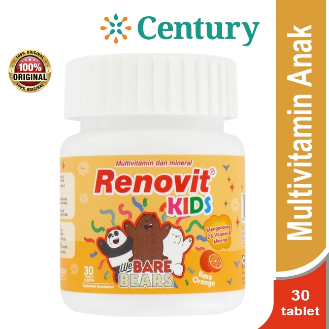RENOVIT KIDS ORANGES ISI 30 TAB / TABLET KUNYAH ANAK / MULTIVITAMIN ANAK