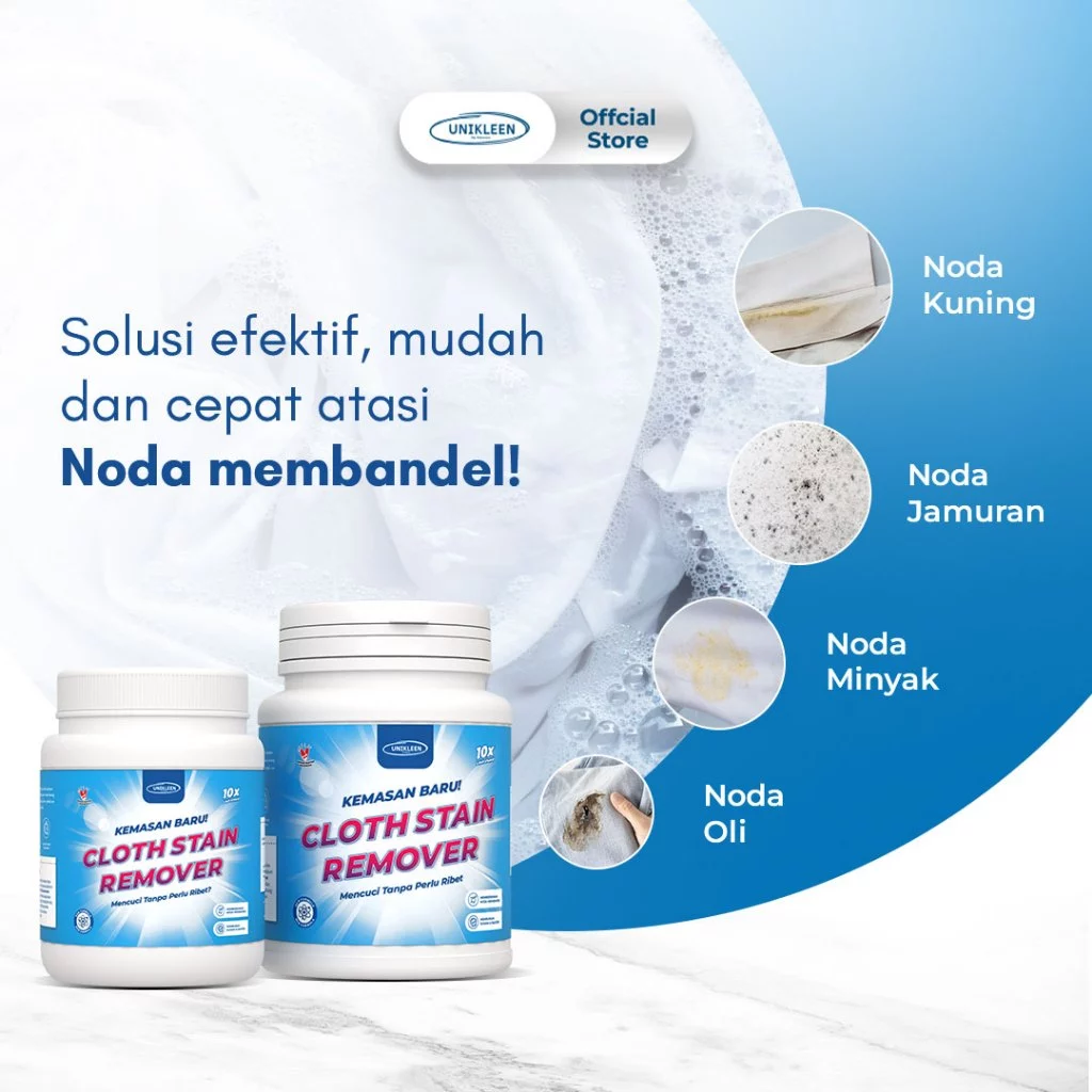 UNIKLEEN By Adreena - Bundling 3 200 gram Pembersih Mesin Cuci Penghilang Noda Pakaian & Pembersih Peralatan Dapur - Gambar 3