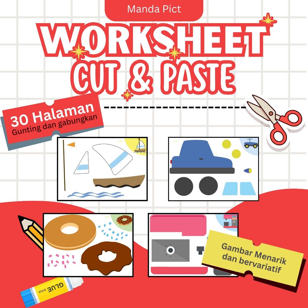 Printable Worksheet for Children – Cut & Paste Learning Activities ...