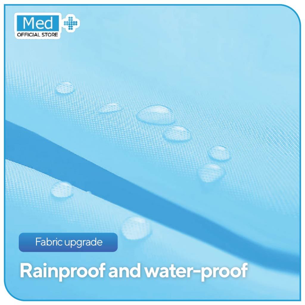 Med+ Jas Hujan Plastik PE Dewasa Premium Disposable Mantel Ujan Jumbo Ponco Plastik Ringan Transparan Lightweight Raincoat - Gambar 3
