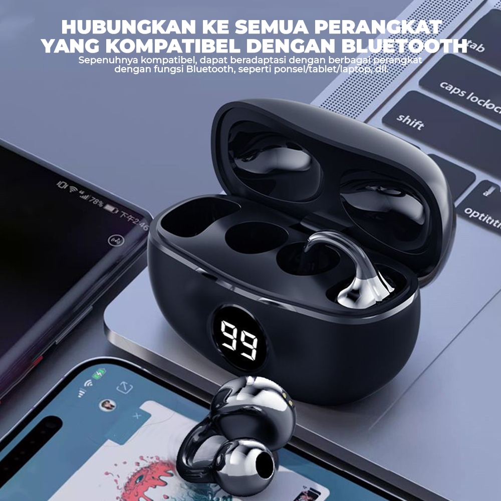 Matei COD Headset Bluetooth TWS D151 Wireless Earphones Bluetooth 5.4 In Ear HIFI Mini Music Earbuds Waterproof Sports - Gambar 2