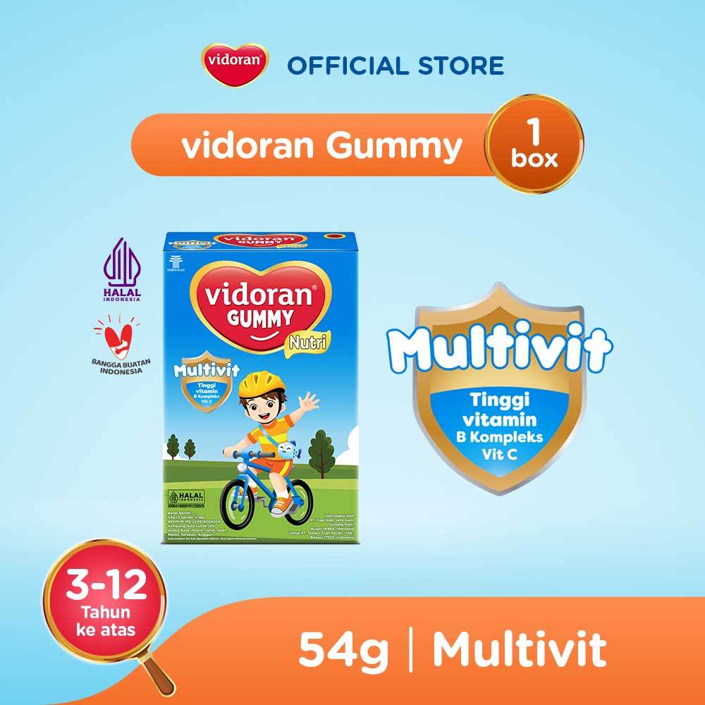 vidoran Gummy Multivitamin 54gr Vitamin Anak - 2 pcs (Exp : 04.2027) - Gambar 2