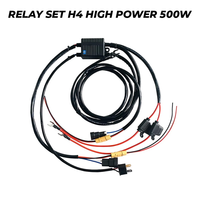 Relay Cable Set H4 ISUN Wiring Harness Cable Kit 500W for BILED ...