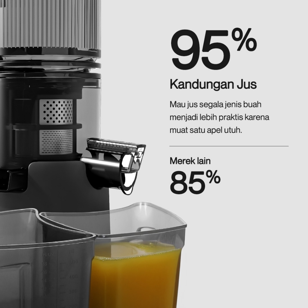 Oxone OX874N Classic Slow Juicer - Slow Juicer Buah 95% Nutrisi Terjaga / Cold Press Juice / Zero Metal / 150W - Gambar 2