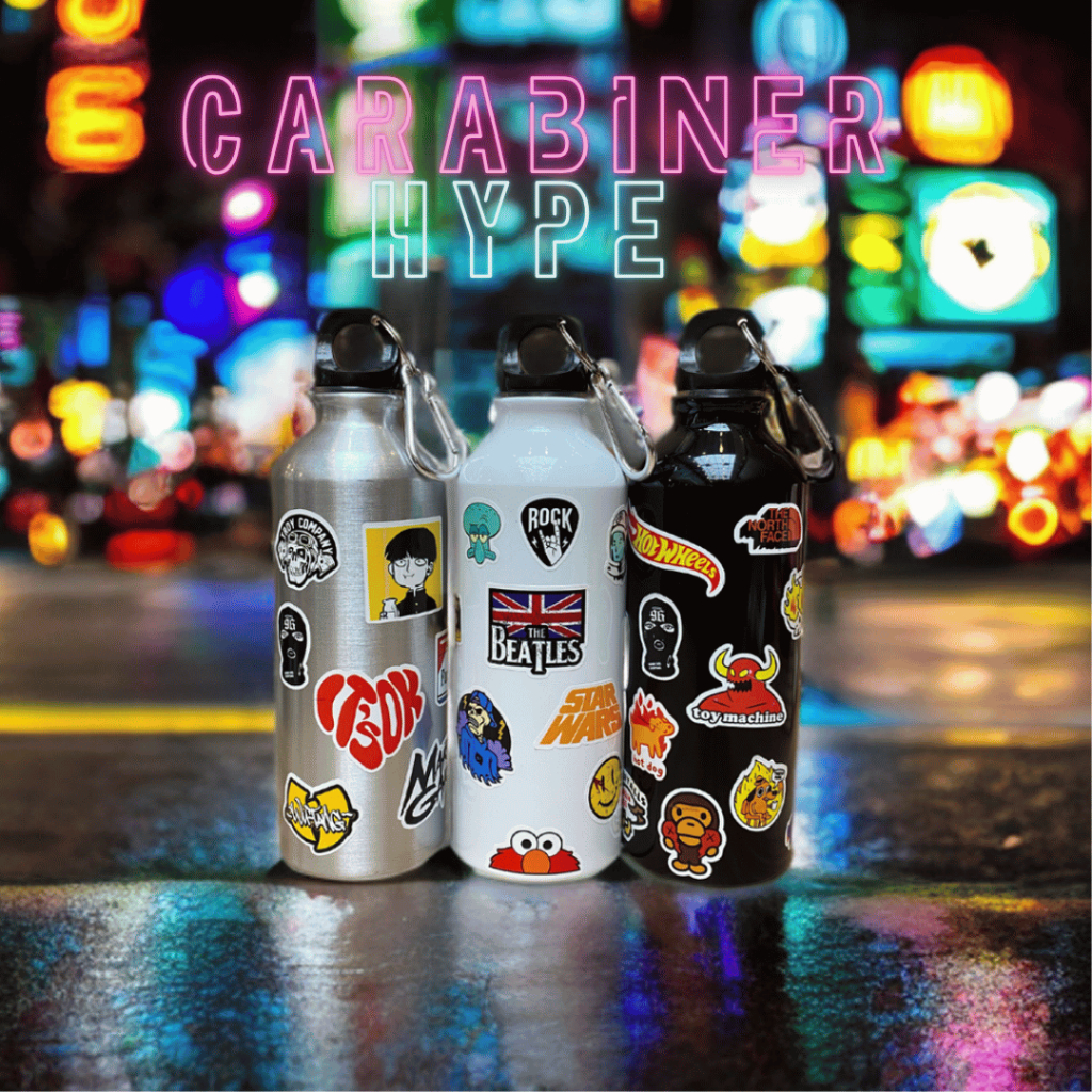 Botol Minum Sport Aesthetic Genz Carbiner Hype Stiker Premium 500 ML foto 2