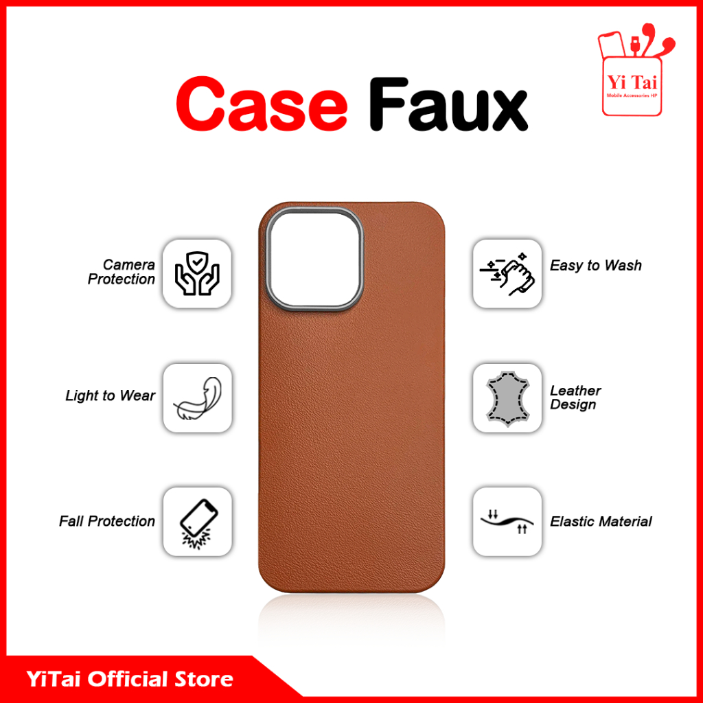 YI TAI - YC68 Case Faux Xiaomi Redmi Note 14 4G 15 4G 5G 15 Pro 5G 15 Pro Plus 5G Yitai Indonesia