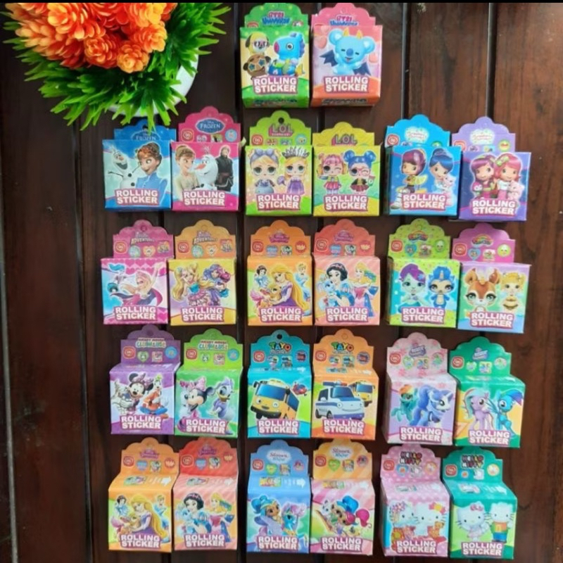 Rolling Sticker Mainan Sticker Roll Anak Karakter - Gambar 3