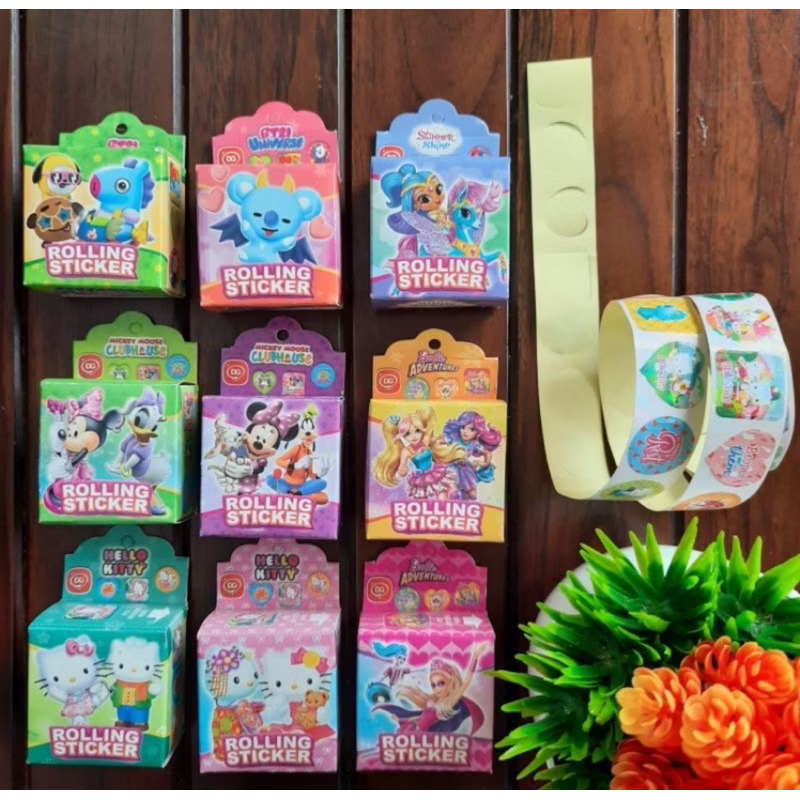 Rolling Sticker Mainan Sticker Roll Anak Karakter - Gambar 2