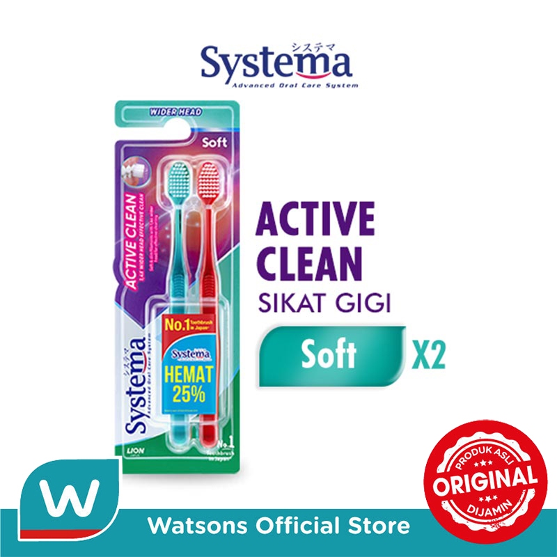 Systema Sikat Gigi Active Clean 2'S