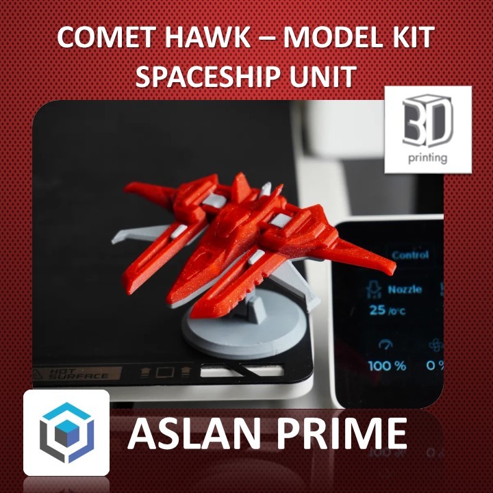 COMET HAWK SPACESHIP UNIT MODEL KIT POSEABLE JOINTED ACTION FIGURE 3D ...