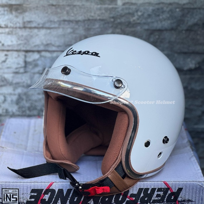 Vespa Xential White Special Editions Helmet Motorcycle Helmet | Shopee ...