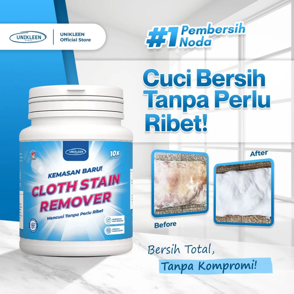UNIKLEEN Paket Penghilang Jamur & Pencerah Warna Pakaian Tanpa Melunturkan Warna Pakaian / Cloth Stain Remover Pembersih penghilang noda pakaian / Oxy Booster Pencerah Warna Pakaian Anti Luntur - Gambar 2
