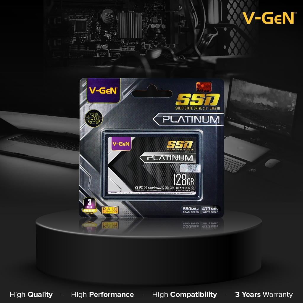 SSD 128GB SATA 3 V-GeN Solid State Drive Internal  128 GB 120GB SATA3 VGEN