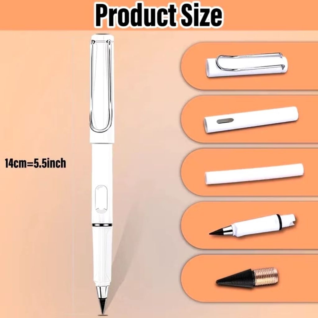 SKINHii - Pencil Eternal Premium Pensil Tanpa Rautan Pensil Tanpa Isi Unlimited Pensil Ajaib - Gambar 4